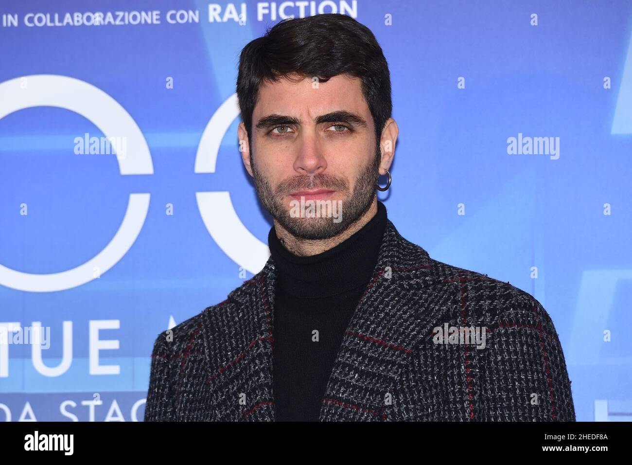 Rome, Italy , 10 January , 2022 Pictured left to right, Marco Rossetti     during football Photocall fiction Rai Doc second season Credit: Massimo Insabato/Alamy Live News Stock Photo