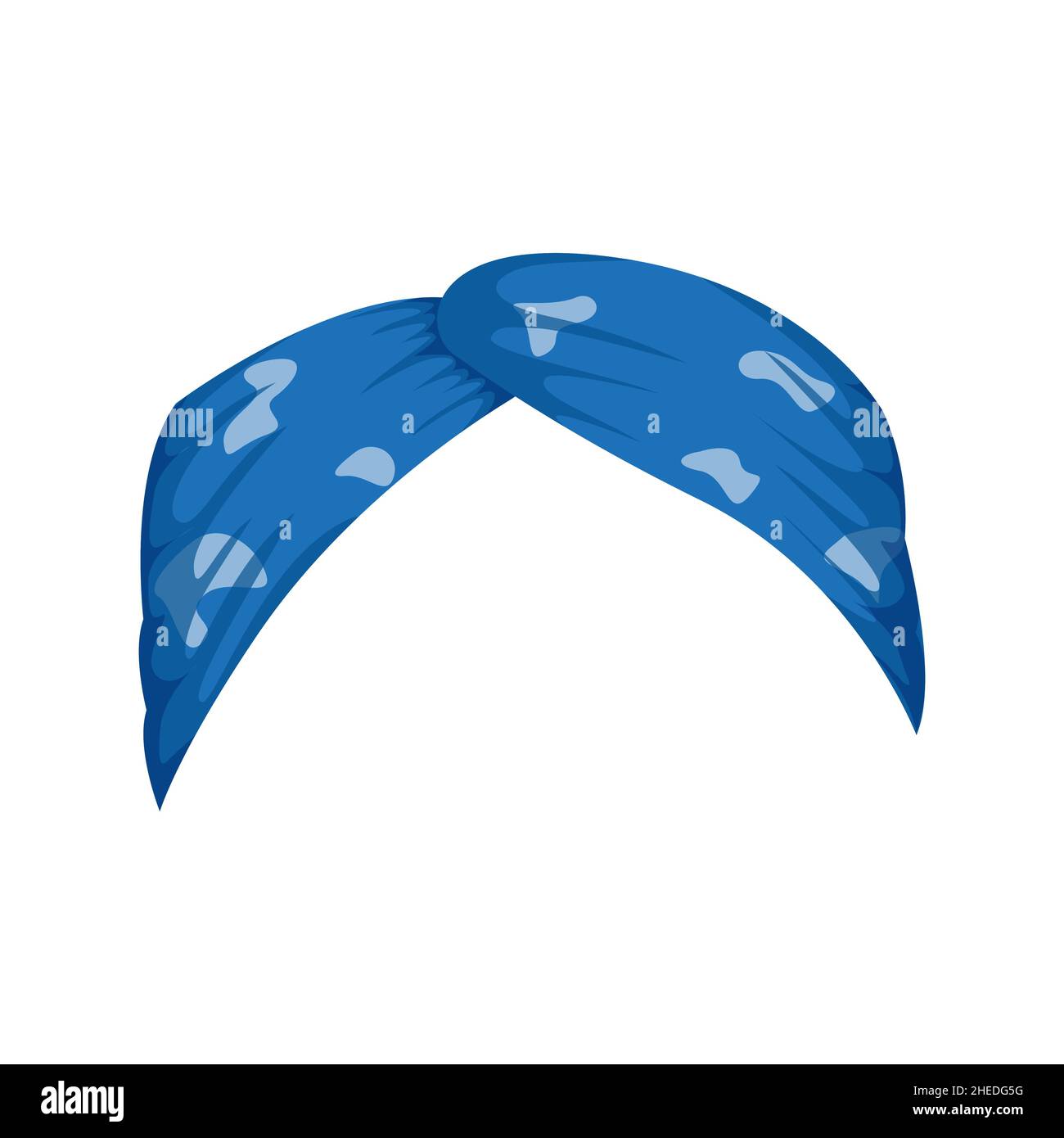 Blue womens hair bandana vector illustration Stock Vector Image &amp; Art ...