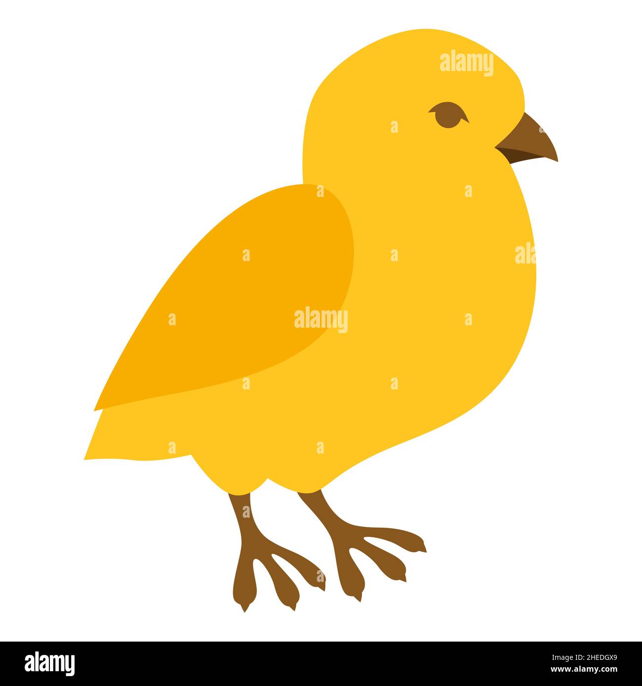 Cute Easter yellow chick illustration. Cartoon chicken character for ...