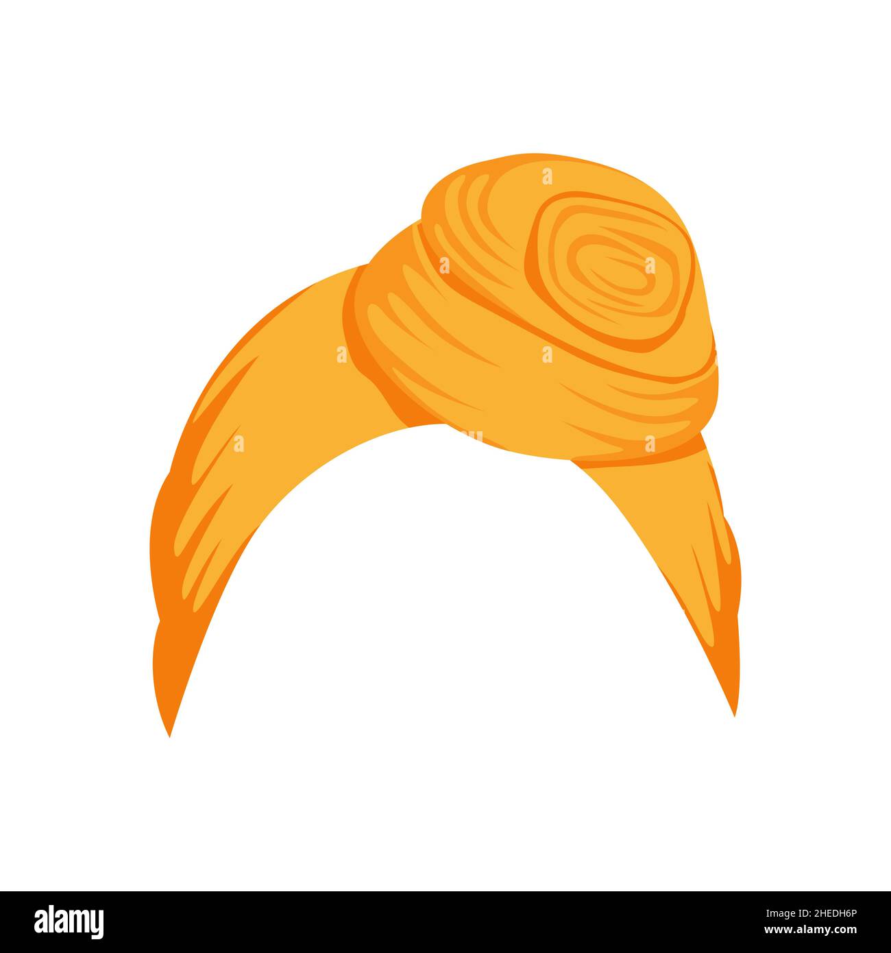 Yellow womens hair bandana vector illustration Stock Vector