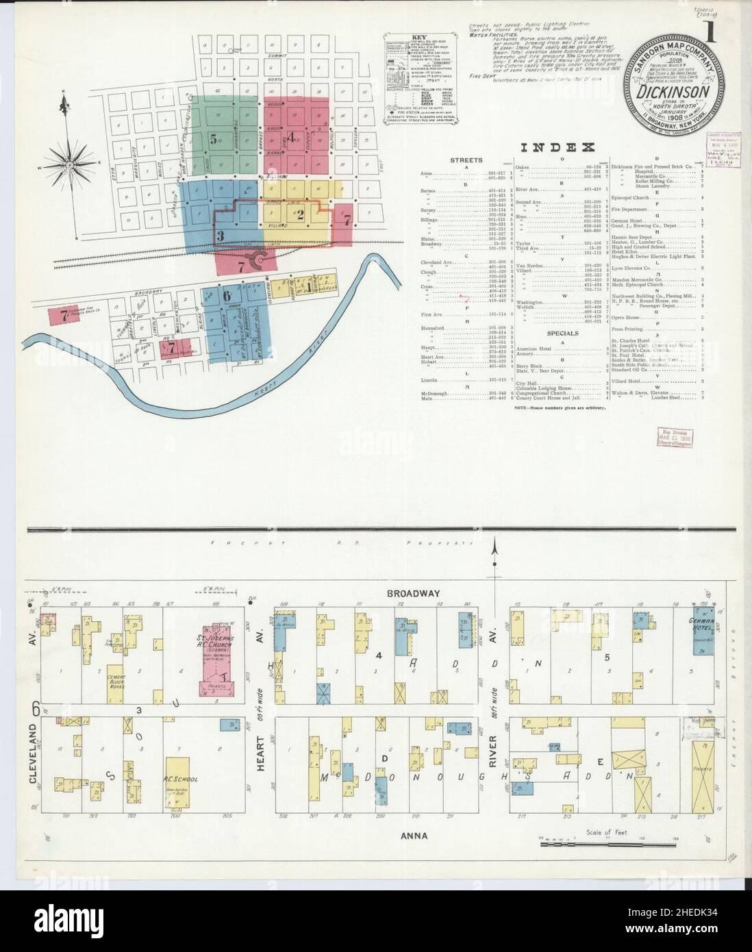 Sanborn Fire Insurance Map from Dickinson, Stark County, North Dakota