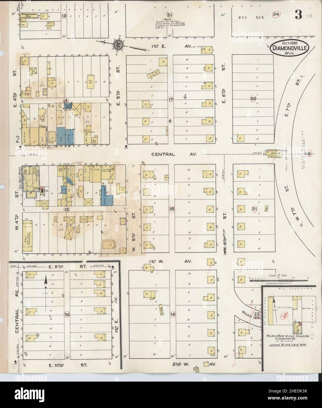 Map of diamondville wyoming hires stock photography and images Alamy