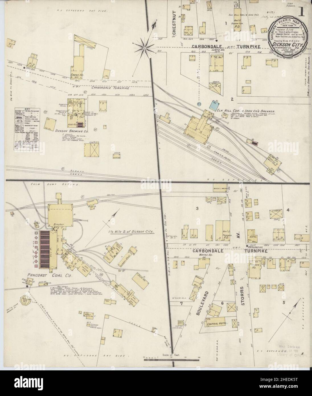 Map of dickson city hires stock photography and images Alamy
