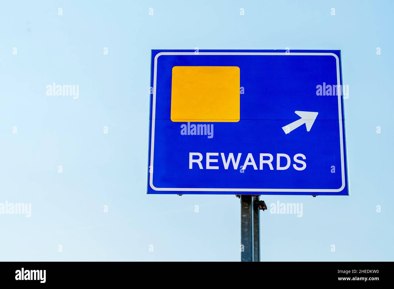 Rewards Ladder Sign Rewards road sign hi-res stock photography and images - Alamy