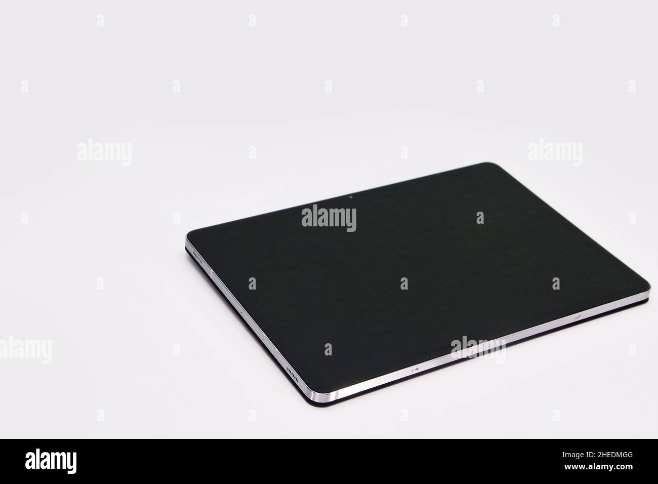 Black screen , laptop isolated white Stock Photo