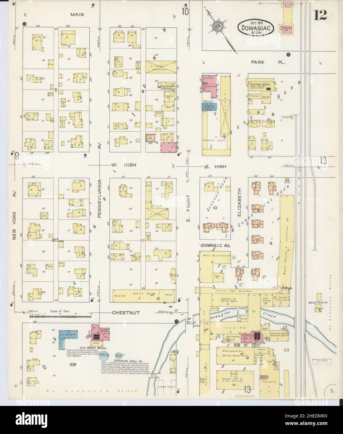 Map of dowagiac michigan hires stock photography and images Alamy