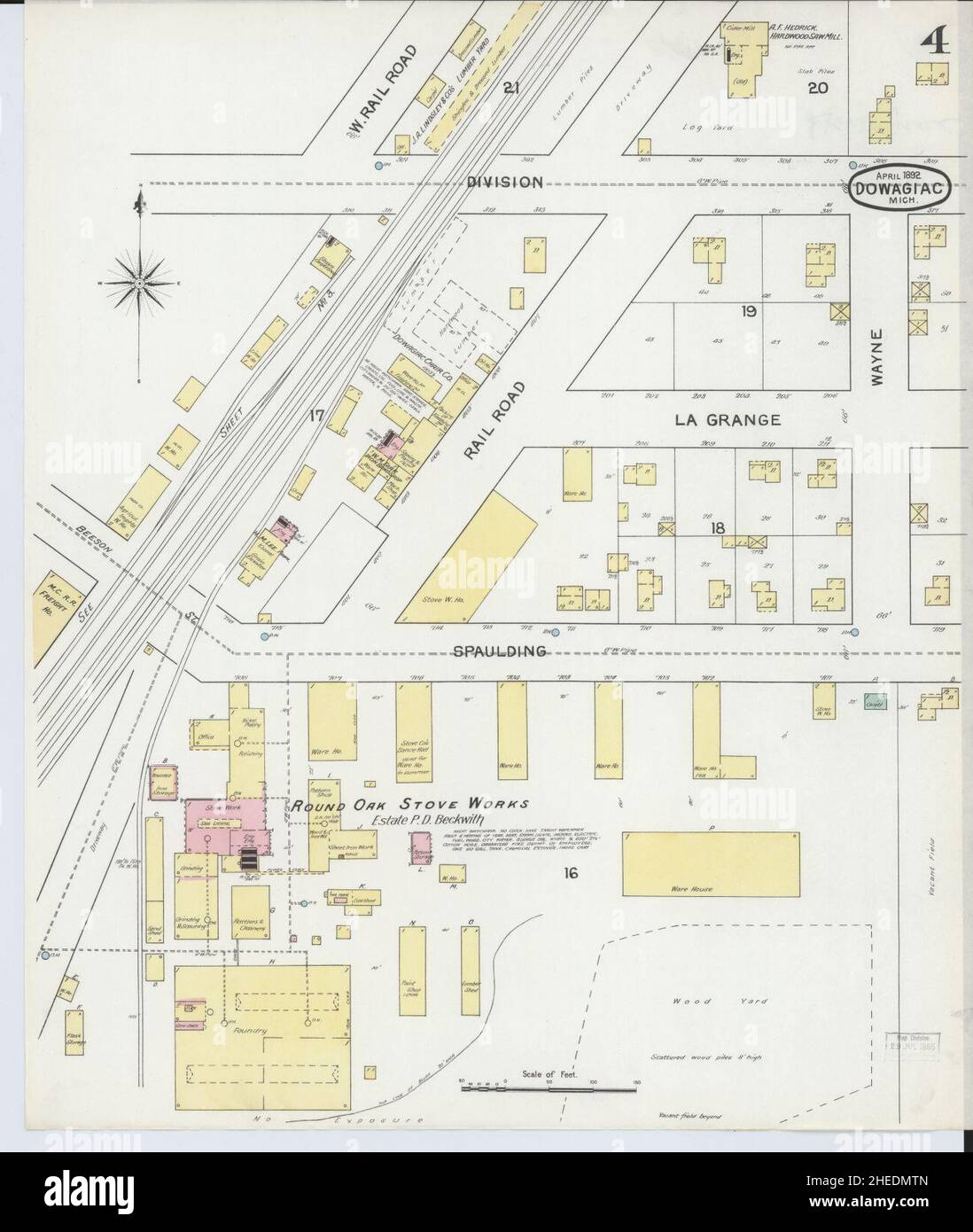 Map of dowagiac hires stock photography and images Alamy