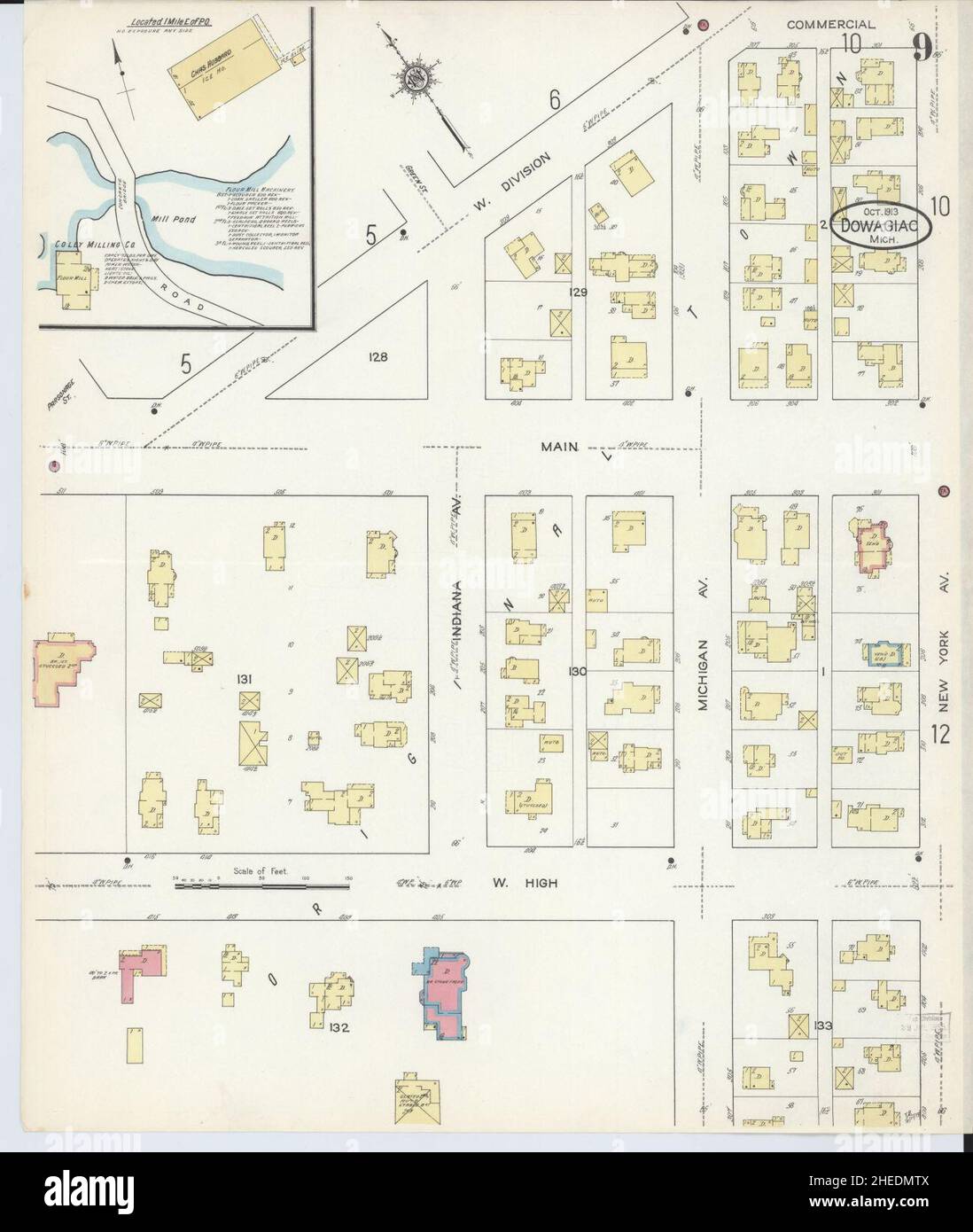 Map of dowagiac hires stock photography and images Alamy