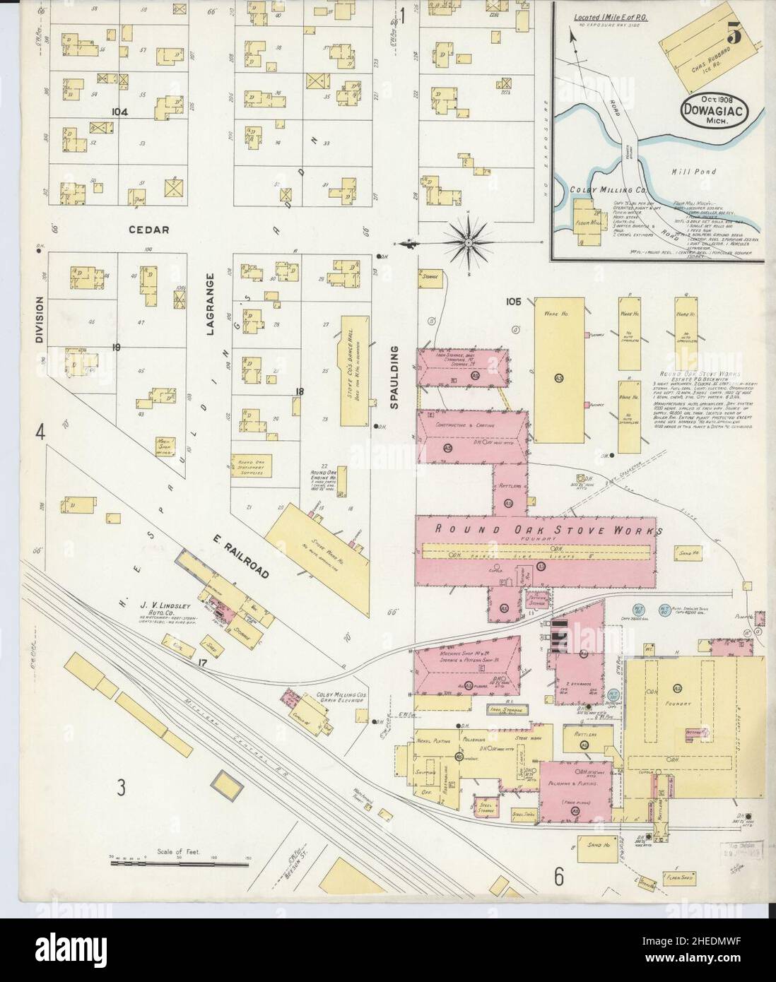 Map of dowagiac hires stock photography and images Alamy
