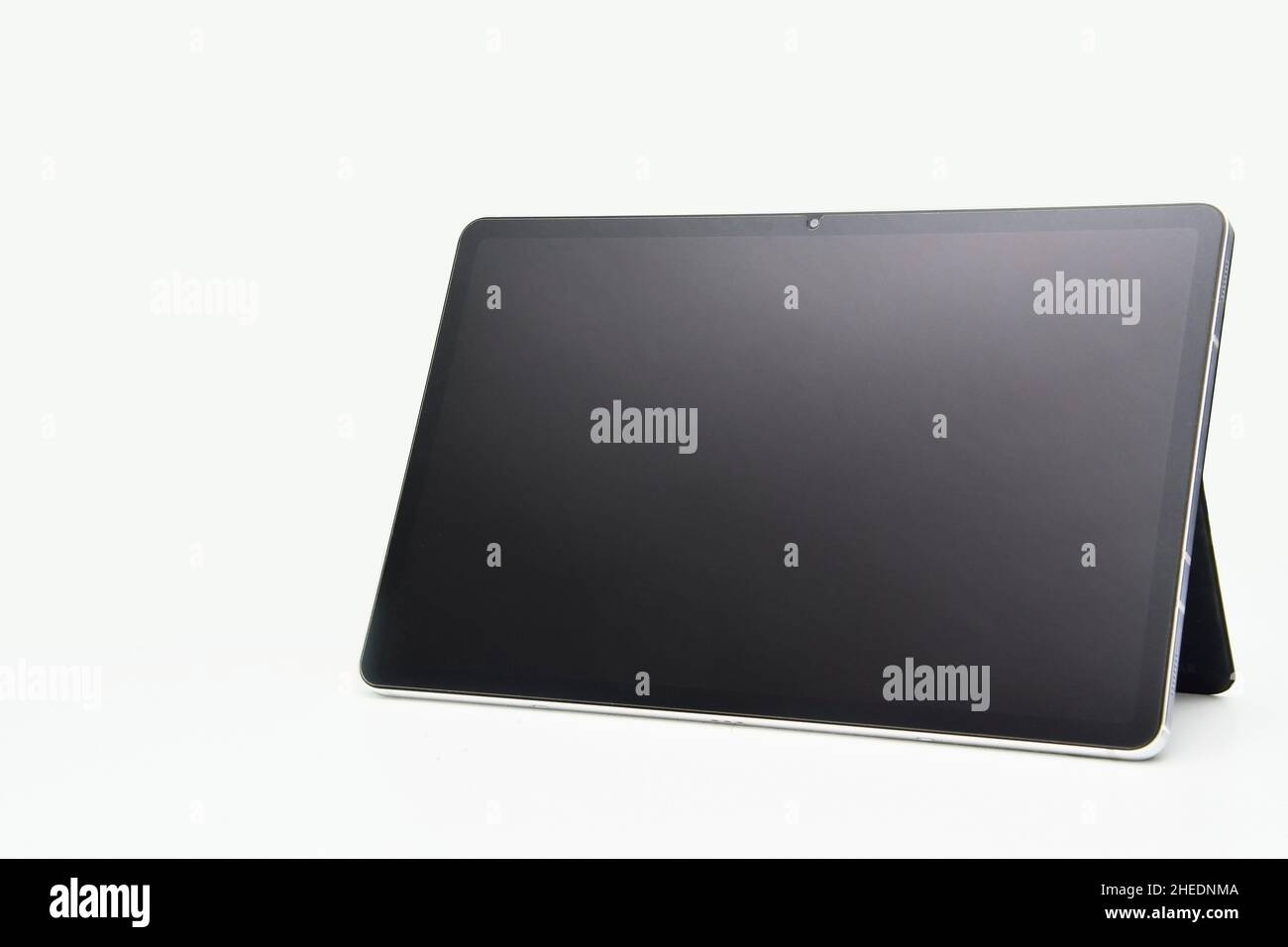 Black screen , laptop isolated white Stock Photo