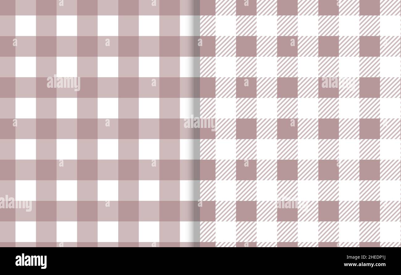 Vichy Seamless set. Pastel gingham pattern. Background for Easter, wallpaper, blanket. Stock Vector