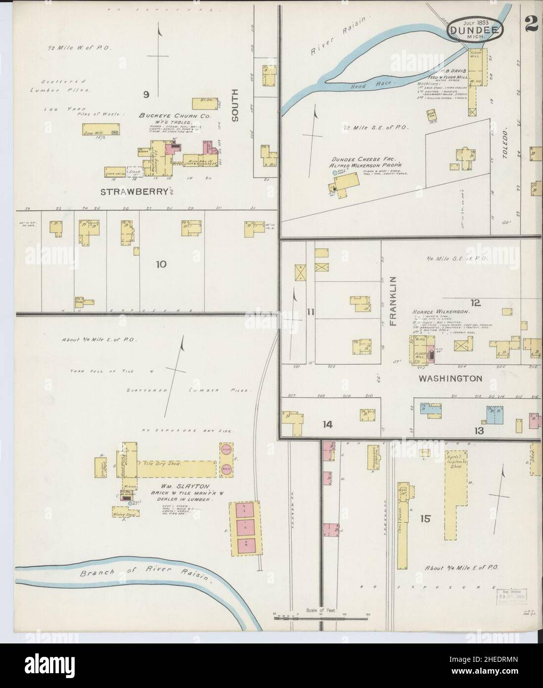 Map of dundee michigan hires stock photography and images Alamy