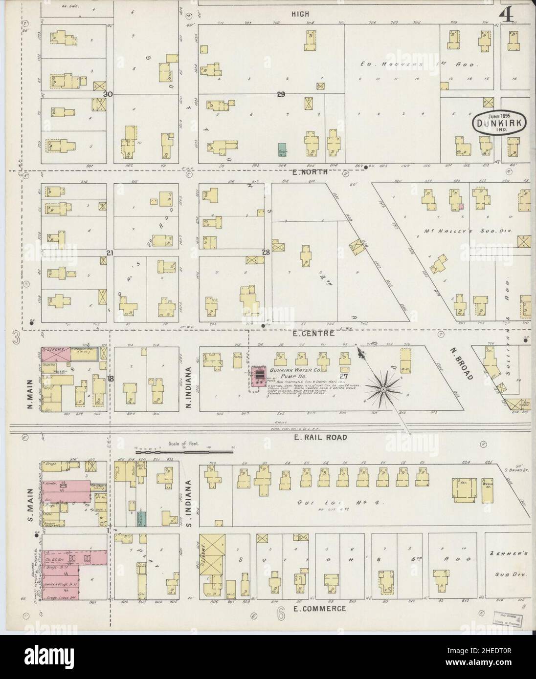 Sanborn Fire Insurance Map from Dunkirk, Jay And Blackford Counties, Indiana Stock Photo Alamy