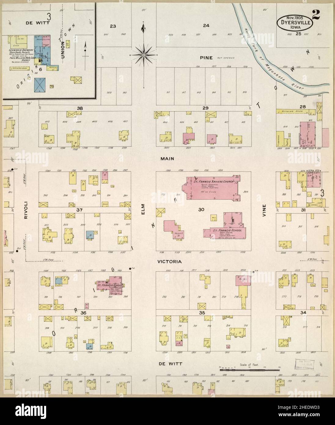 Dyersville iowa map hires stock photography and images Alamy