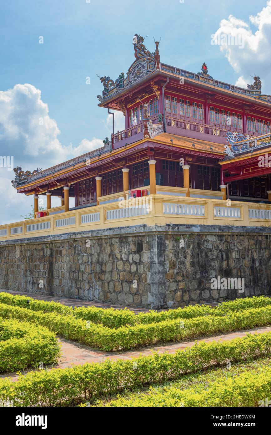 Hue, Vietnam - November 22, 2019: Imperial Citadel, the Imperial Royal Palace Stock Photo