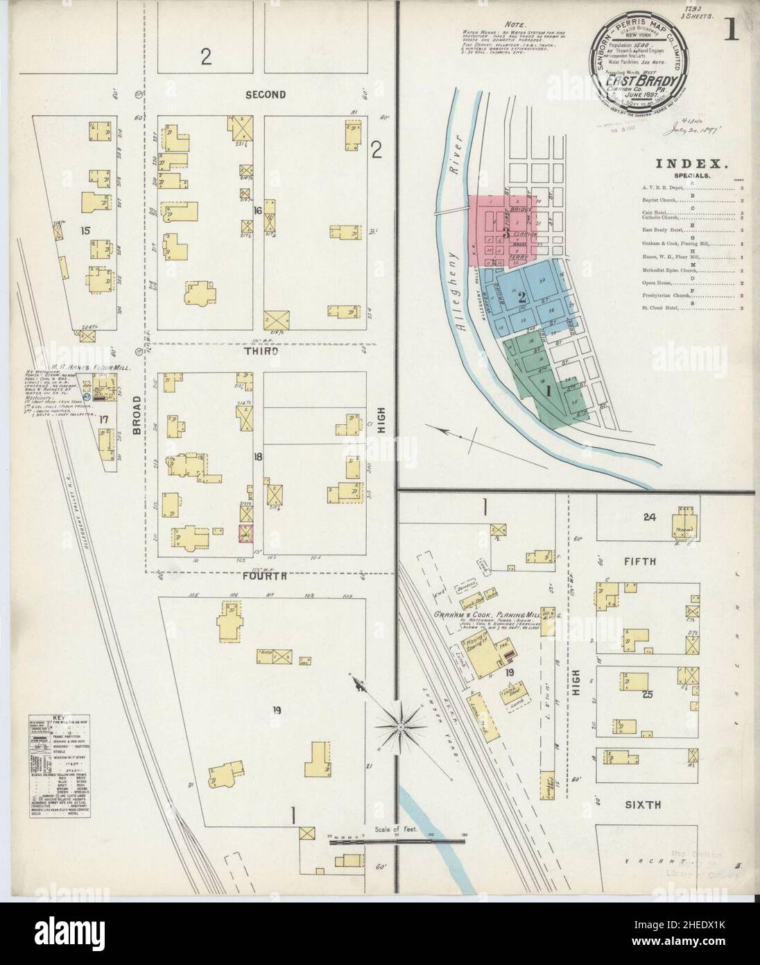 Map of east brady hires stock photography and images Alamy