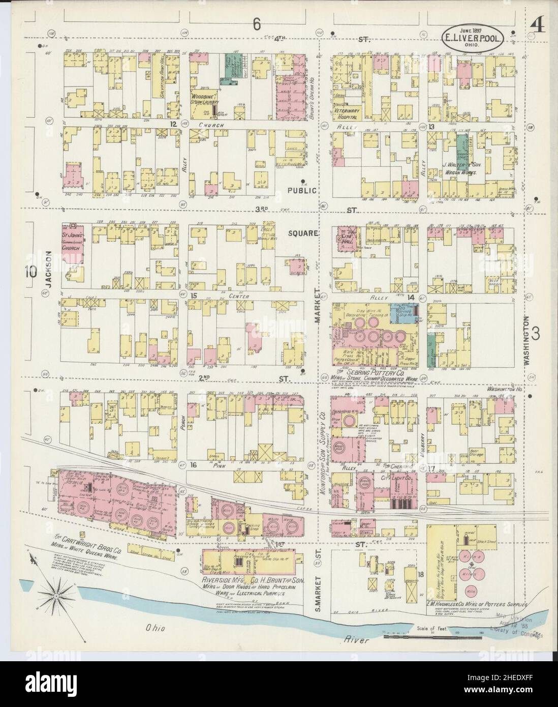 Map of east liverpool ohio hires stock photography and images Alamy