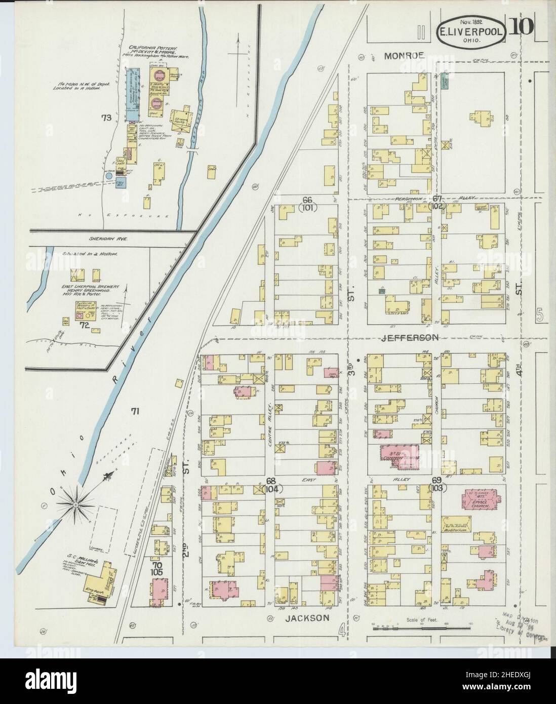 Map of east liverpool hires stock photography and images Alamy