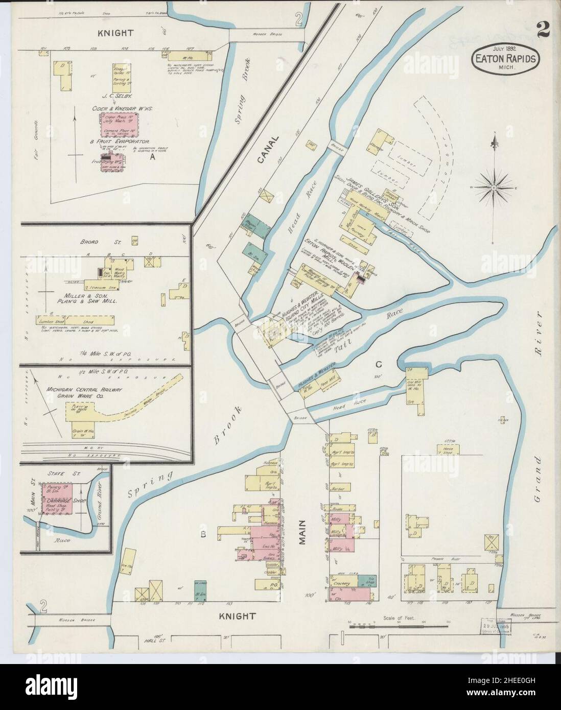 Sanborn Fire Insurance Map from Eaton Rapids, Eaton County, Michigan