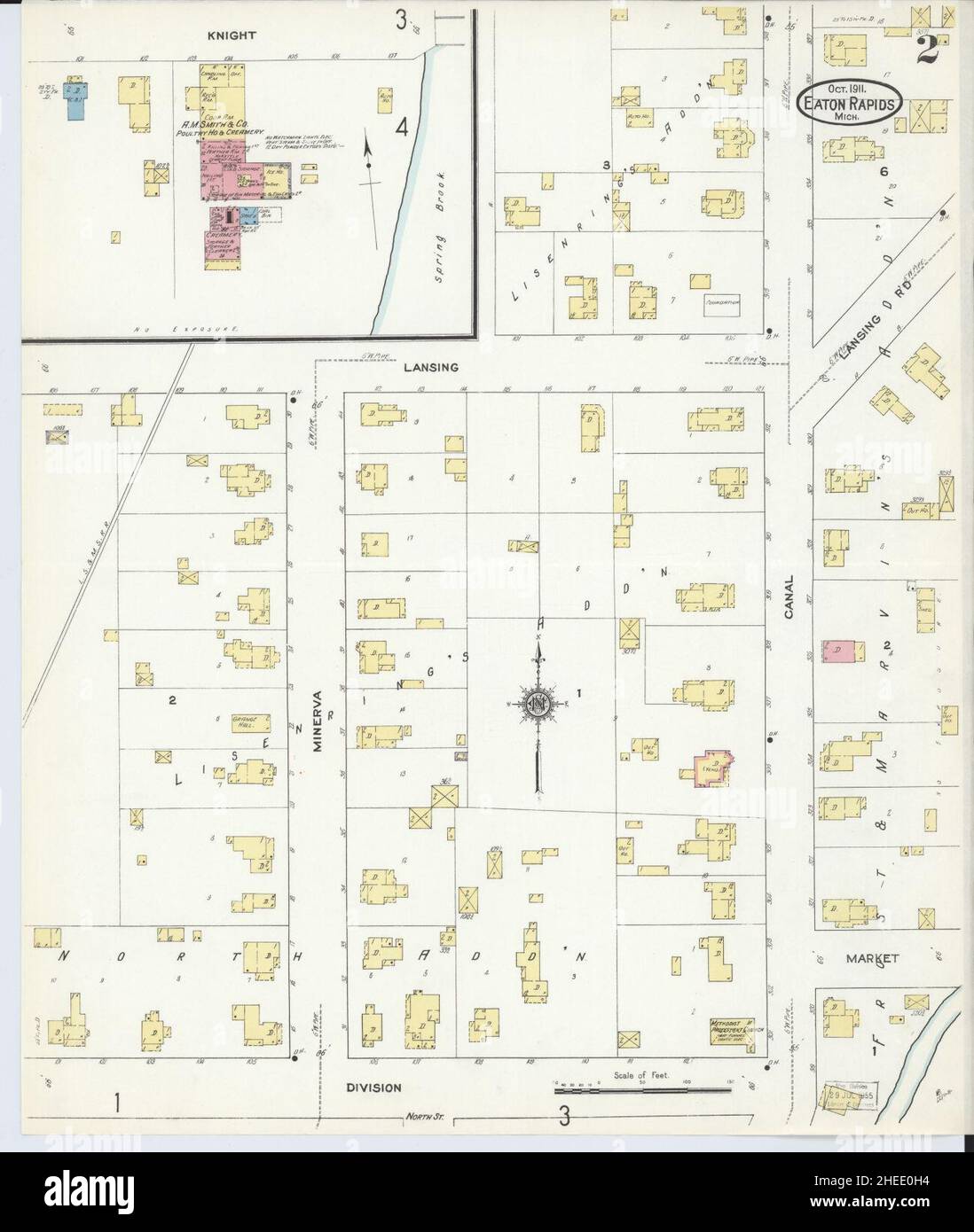 Sanborn Fire Insurance Map from - Sanborn Fire Insurance Map From Eaton Rapids Eaton County Michigan 2HEE0H4