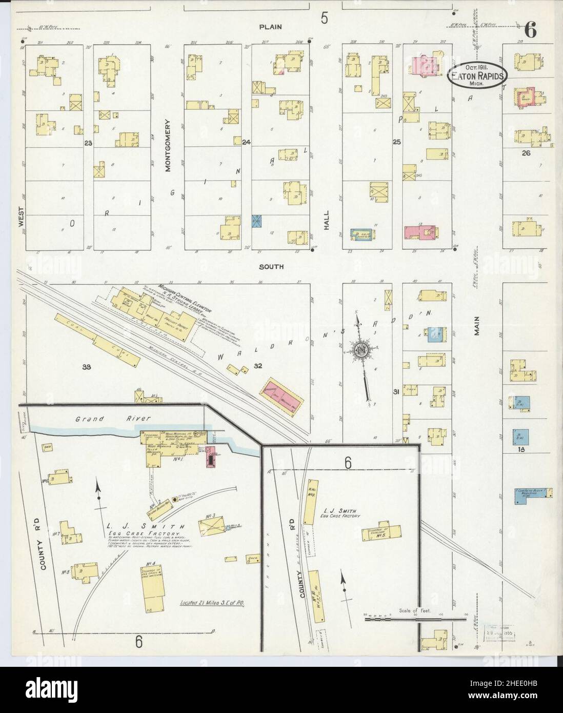 Sanborn Fire Insurance Map from Eaton Rapids, Eaton County, Michigan