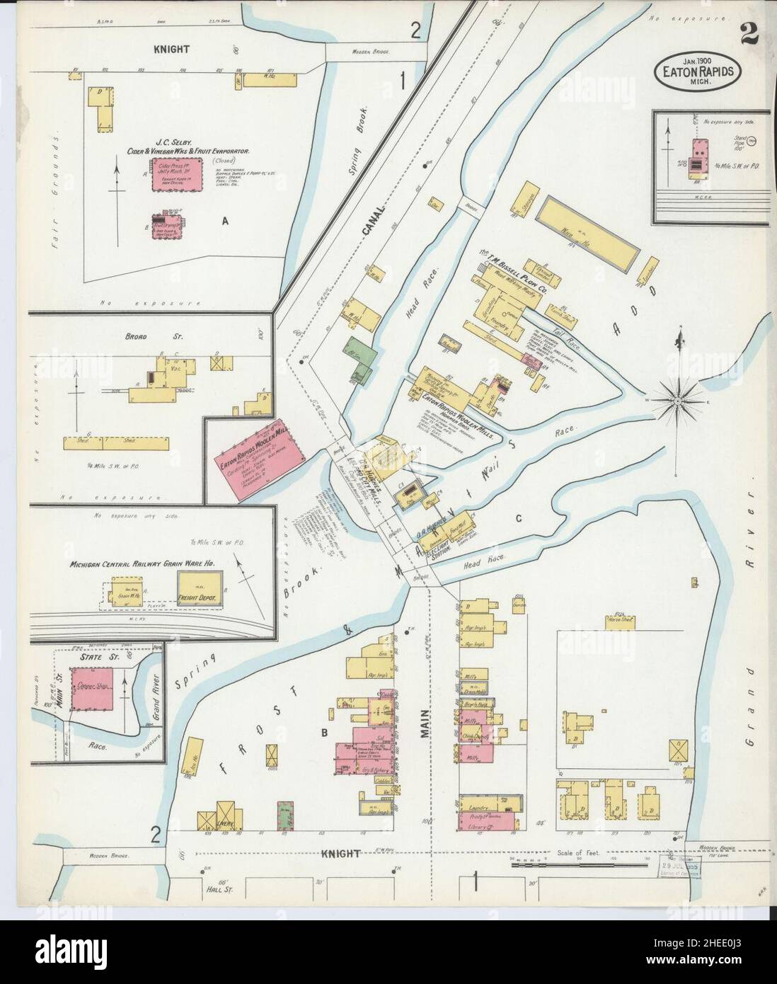 Sanborn Fire Insurance Map from Eaton Rapids, Eaton County, Michigan
