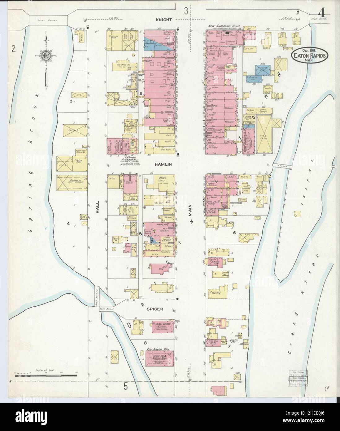 Sanborn Fire Insurance Map from Eaton Rapids, Eaton County, Michigan