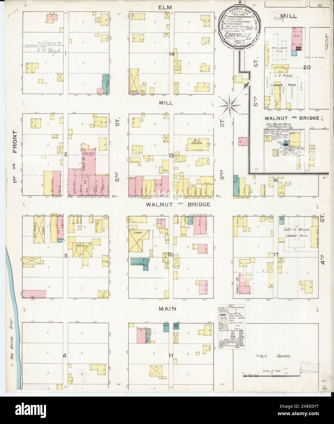 Map of eddyville hires stock photography and images Alamy