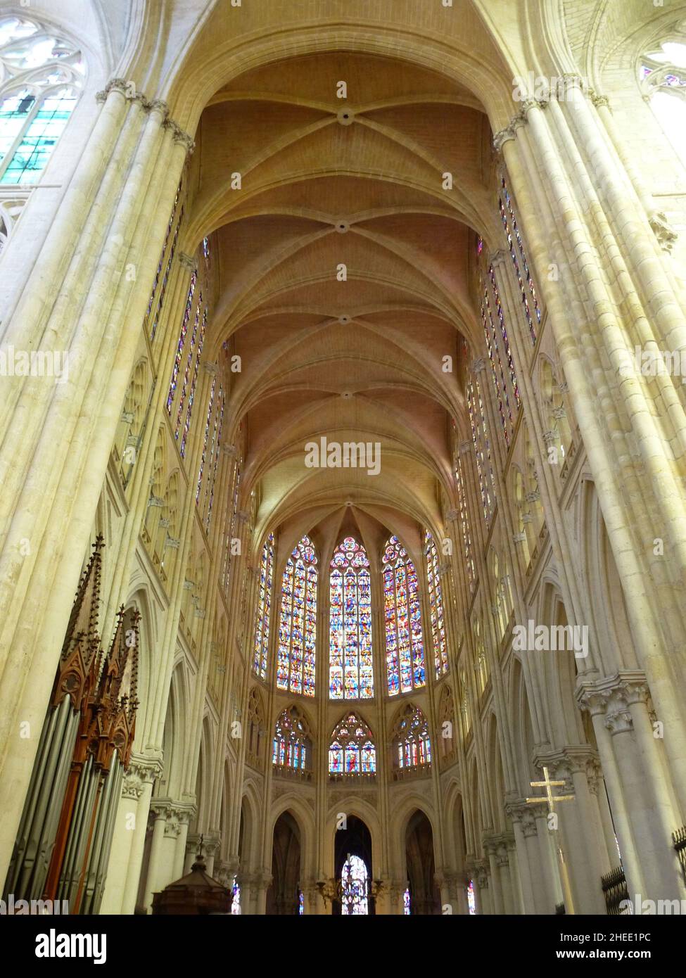 Beautiful architecture of Tours cathedral Stock Photo