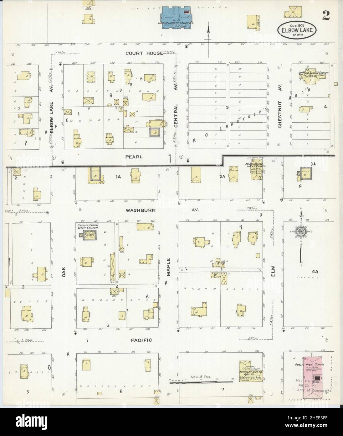 Sanborn Fire Insurance Map from Elbow Lake, Grant County, Minnesota