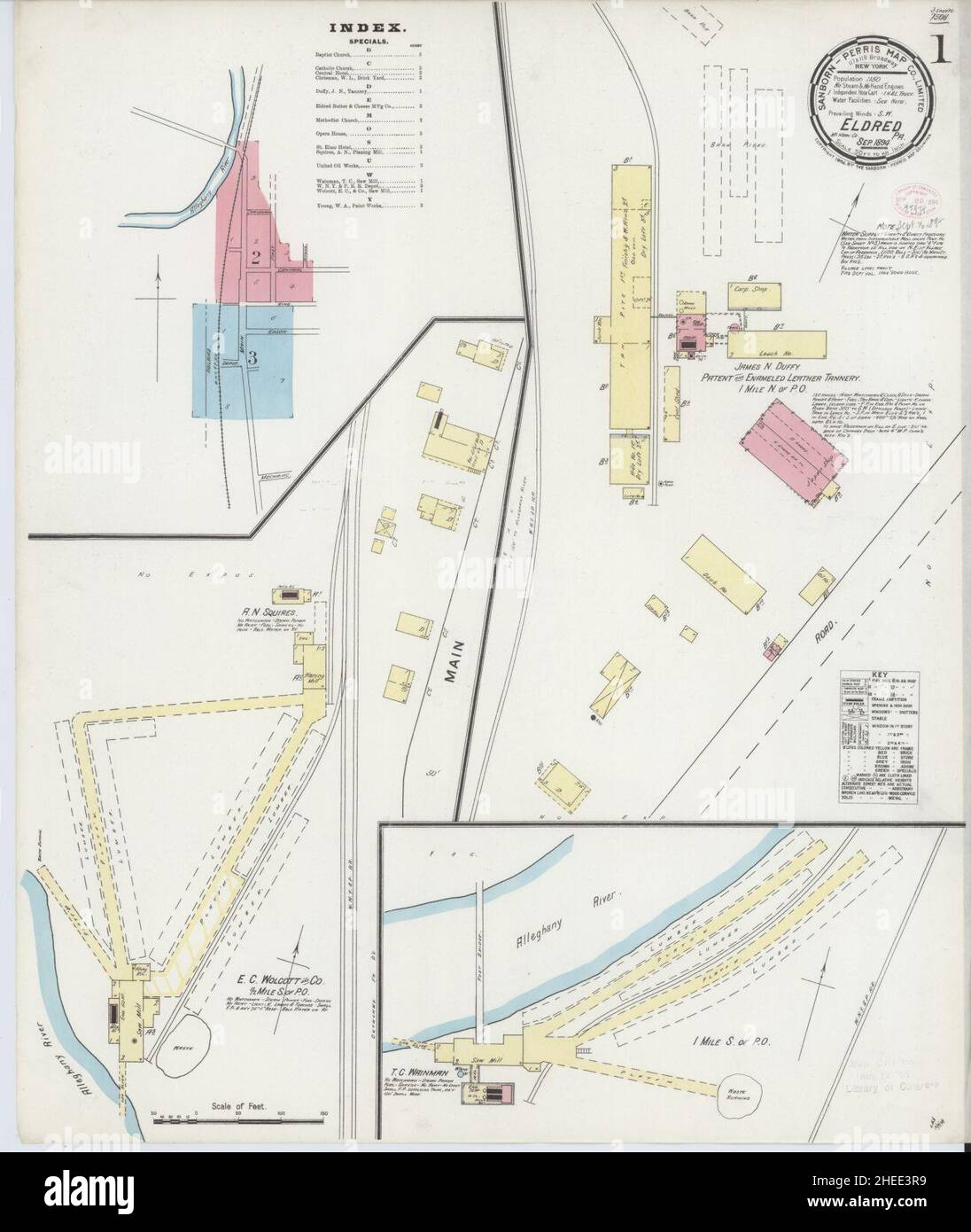 Sanborn Fire Insurance Map from Eldred, McKean County, Pennsylvania