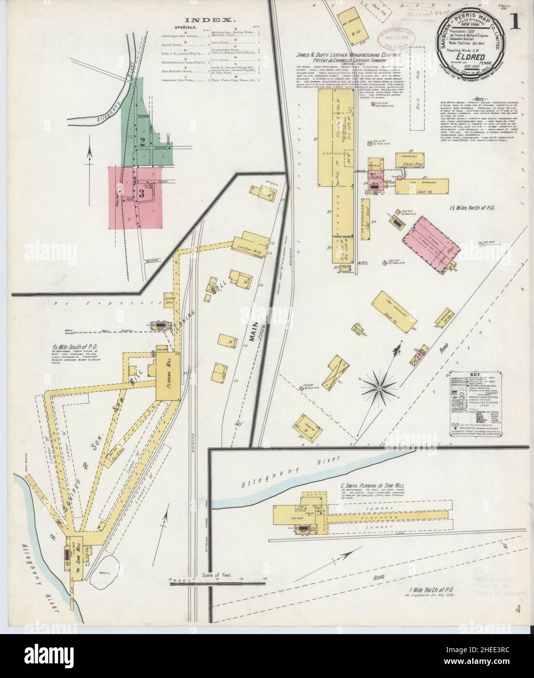Sanborn Fire Insurance Map from Eldred, McKean County, Pennsylvania
