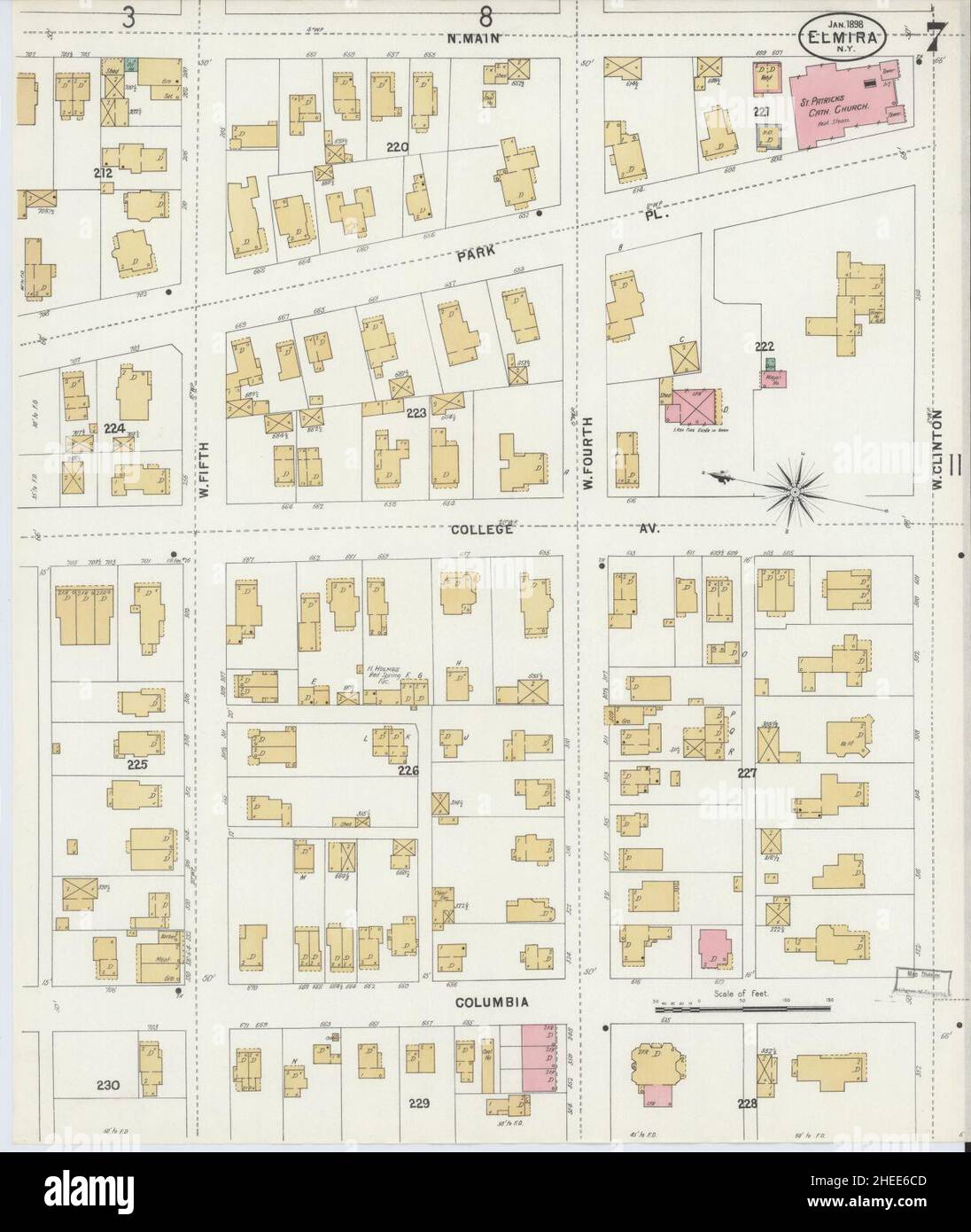 Elmira new york map hi-res stock photography and images - Alamy