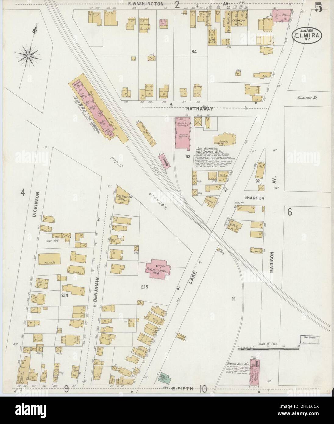 Elmira new york map hi-res stock photography and images - Alamy