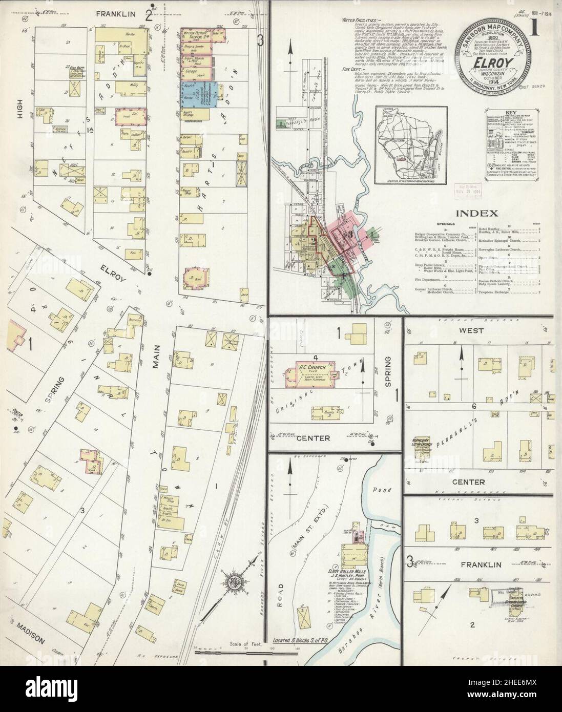 Map of elroy wisconsin hires stock photography and images Alamy