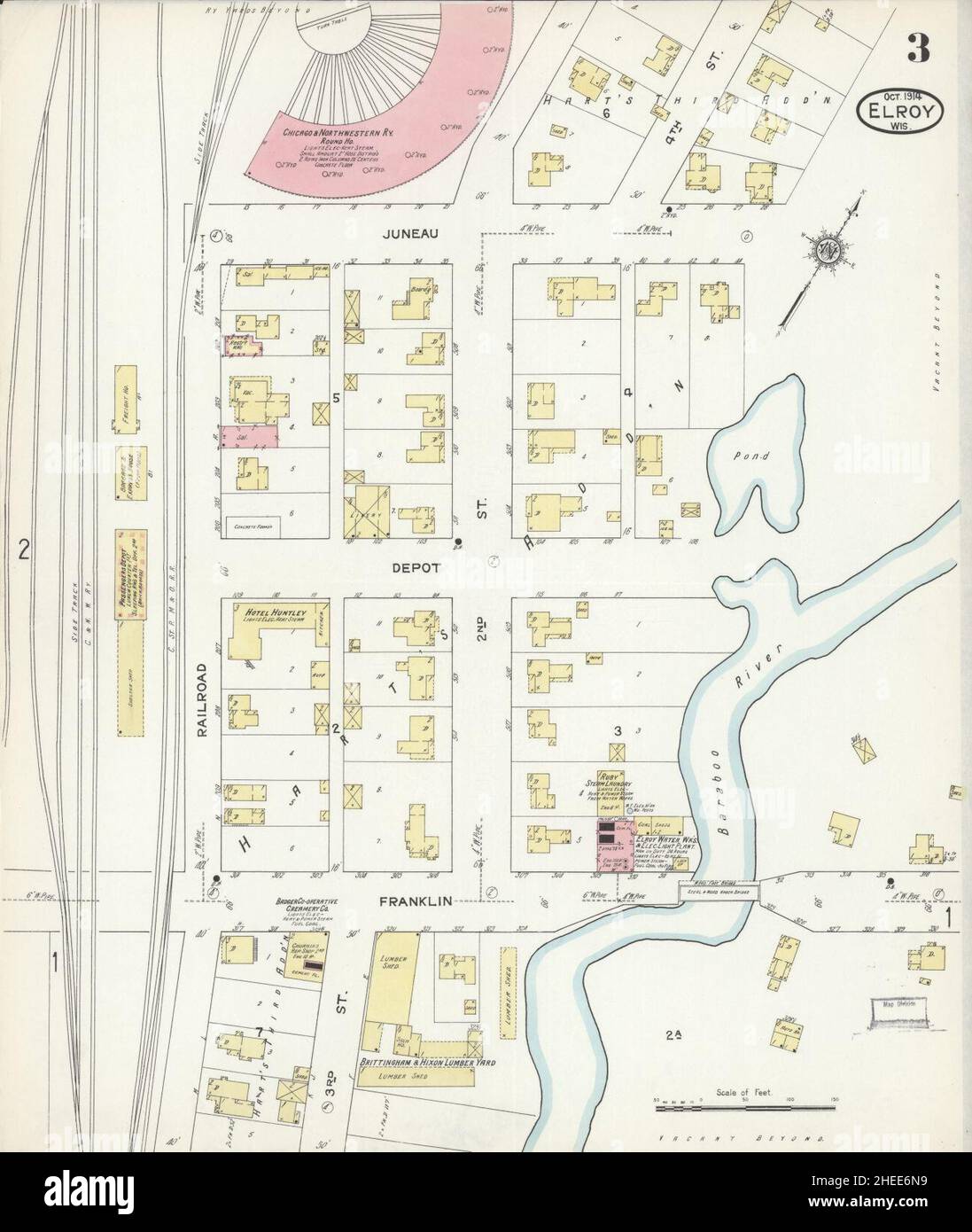 Map of elroy wisconsin hires stock photography and images Alamy