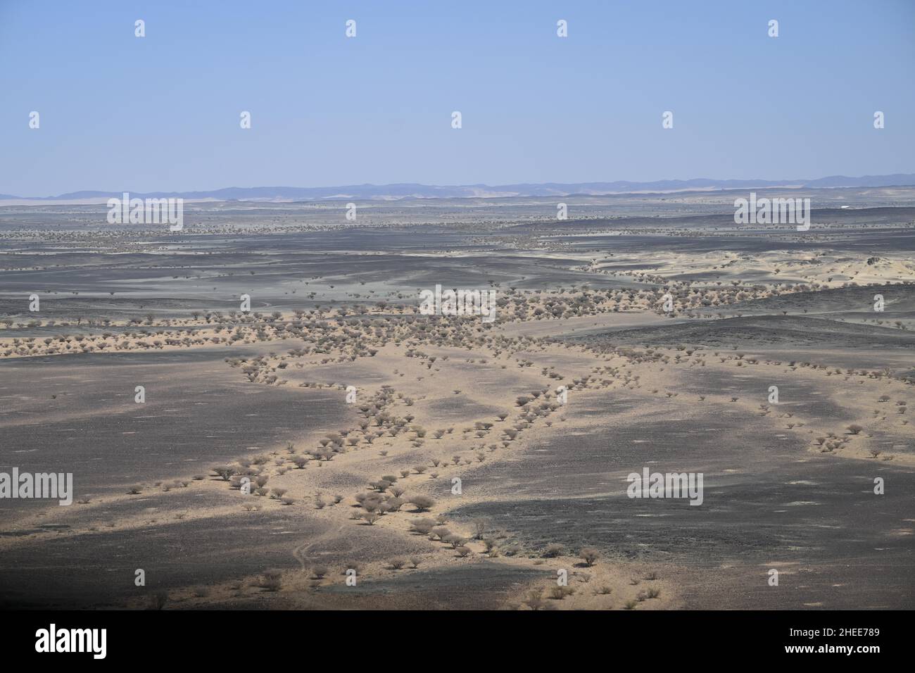 Landscape during the Stage 8 of the Dakar Rally 2022 between Al Dawadimi and Wadi Ad Dawasir, on January 10th 2022 in Wadi Ad Dawasir, Saudi Arabia - Photo: Eric Vargiolu/DPPI/LiveMedia Stock Photo