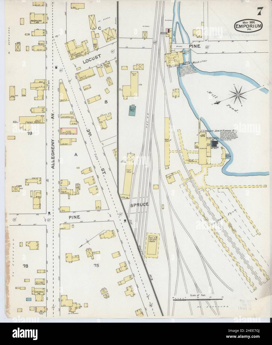 Emporium pennsylvania map hires stock photography and images Alamy