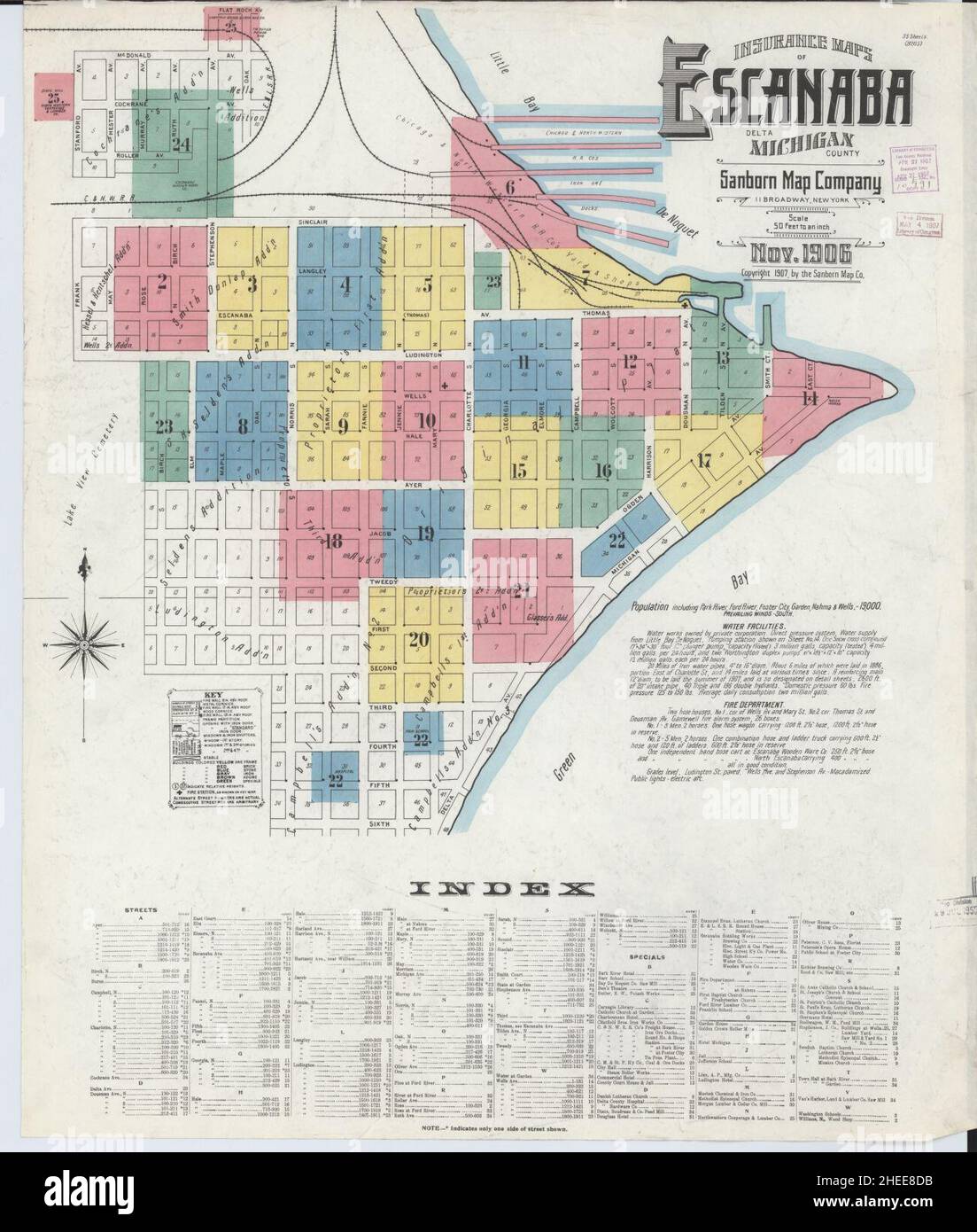 Escanaba michigan map hires stock photography and images Alamy