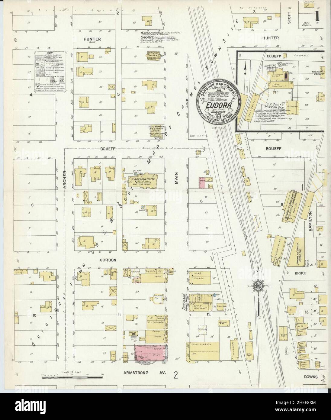 Eudora arkansas map hires stock photography and images Alamy