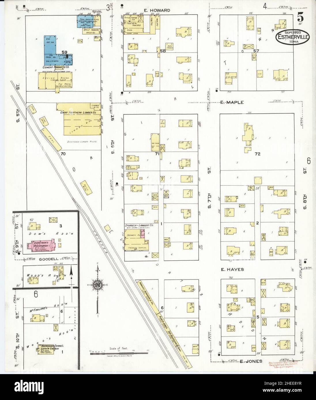 Map of estherville hires stock photography and images Alamy