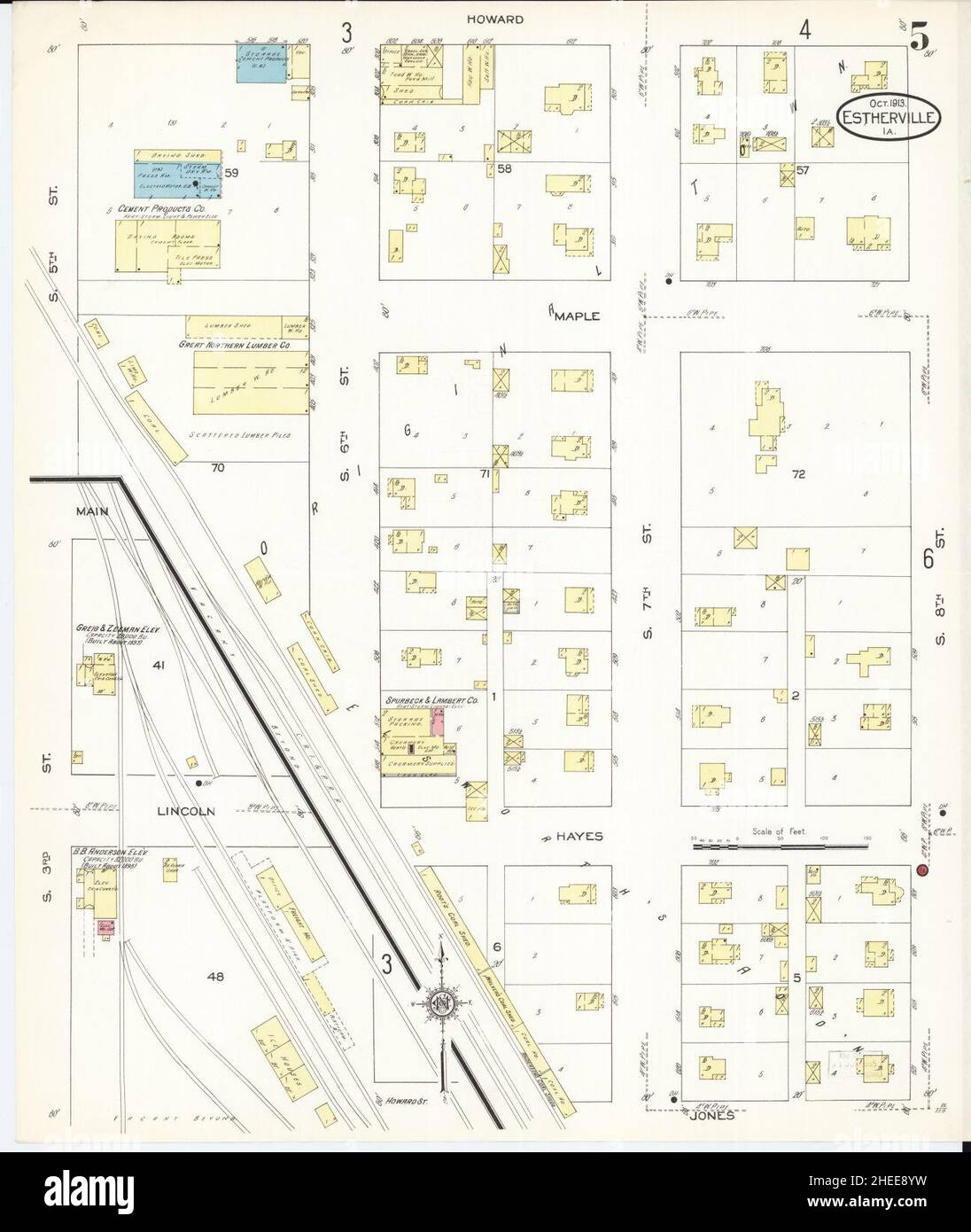 Estherville iowa map hires stock photography and images Alamy