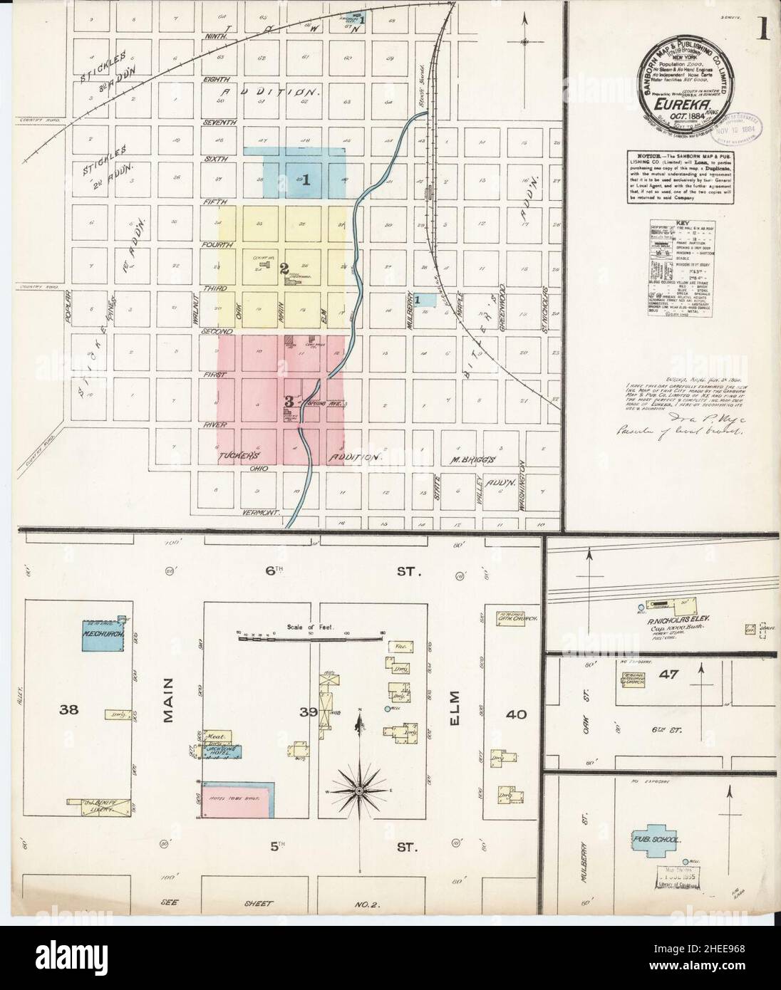 Eureka kansas map hires stock photography and images Alamy