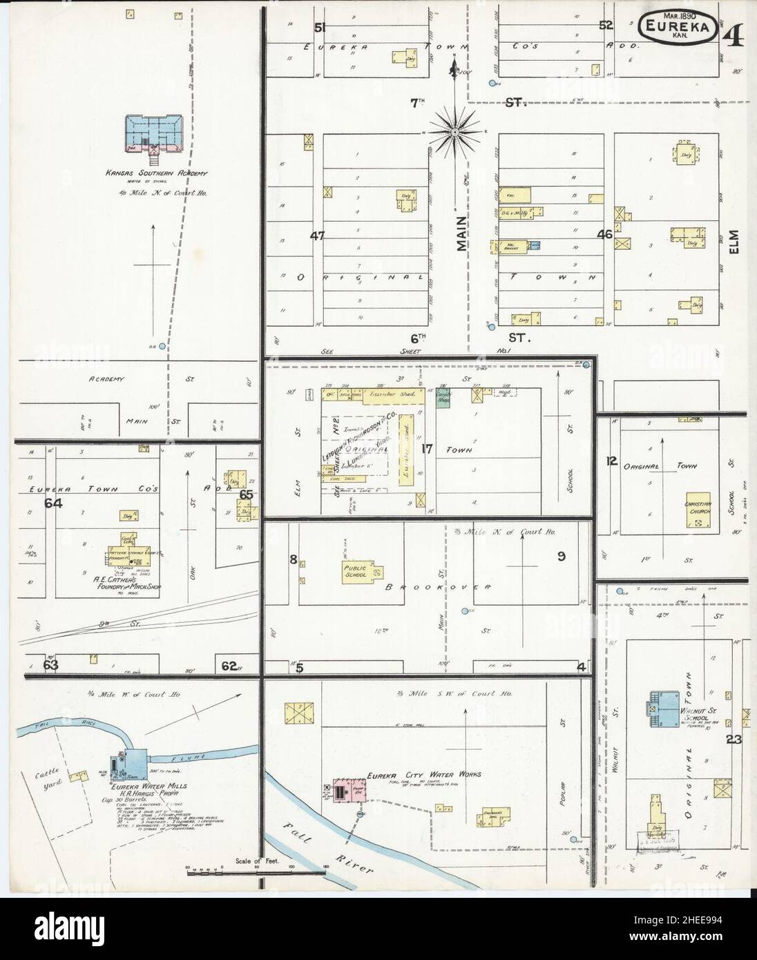 Eureka kansas map hires stock photography and images Alamy