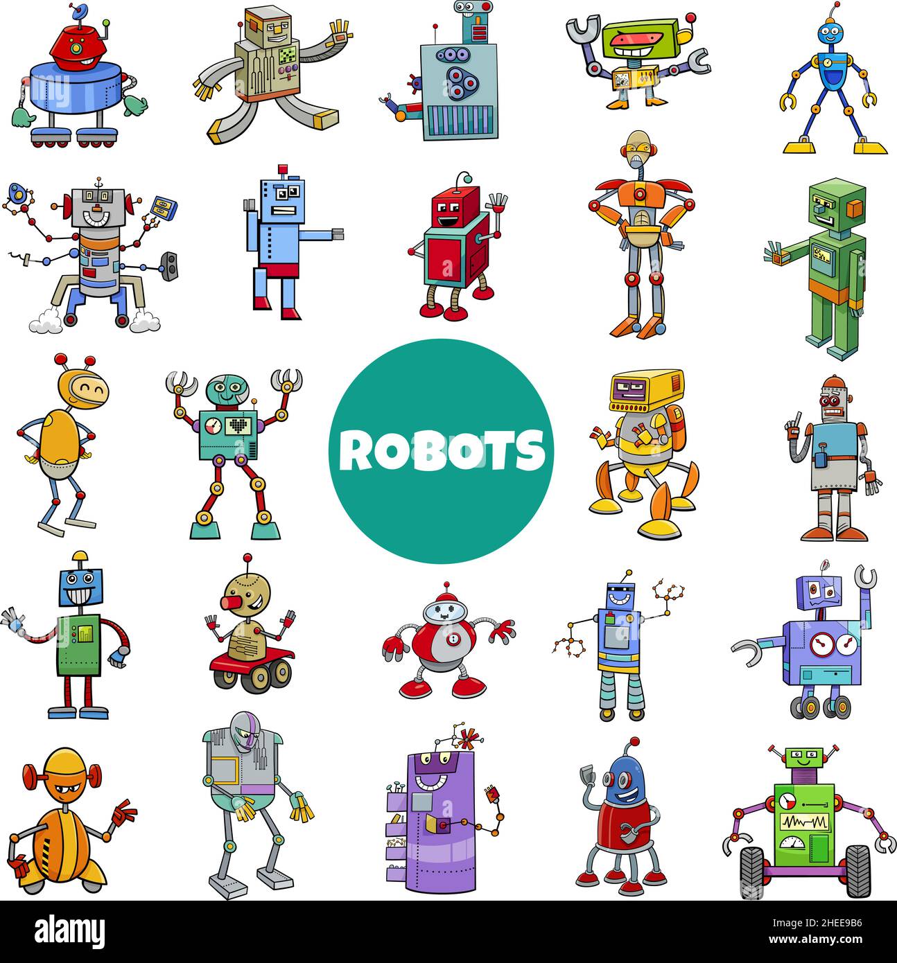 cartoon-illustration-of-robots-and-androids-fantasy-characters-big-set