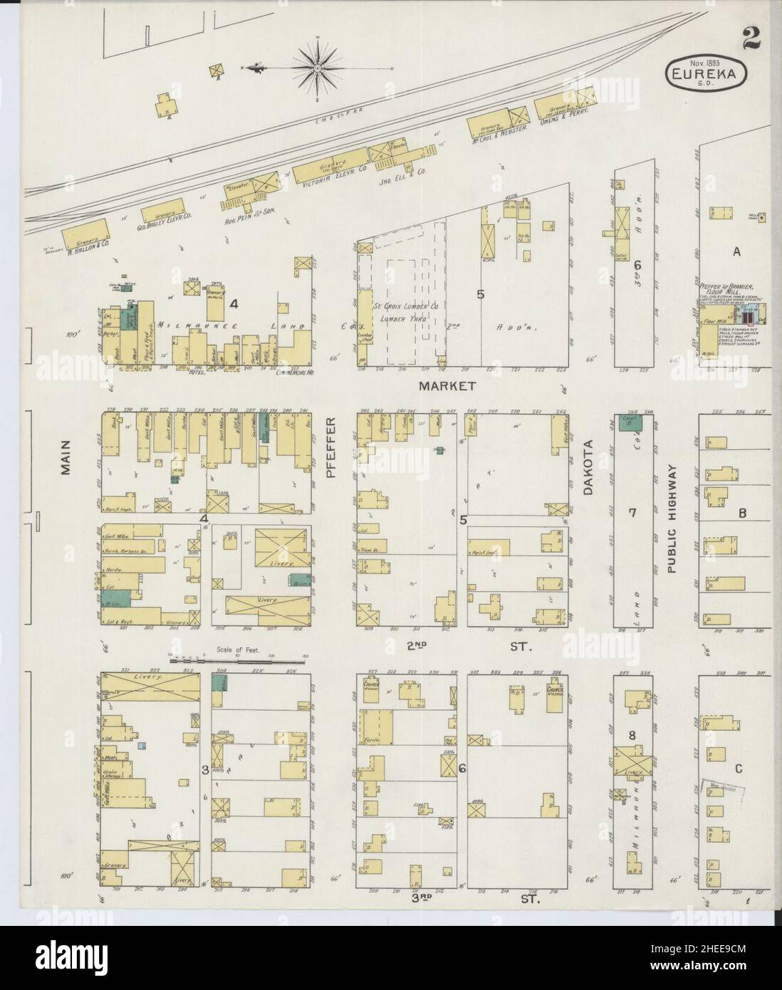 Sanborn Fire Insurance Map from Eureka, McPherson County, South Dakota