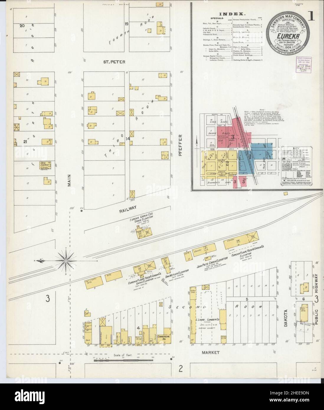 Eureka south dakota map hires stock photography and images Alamy