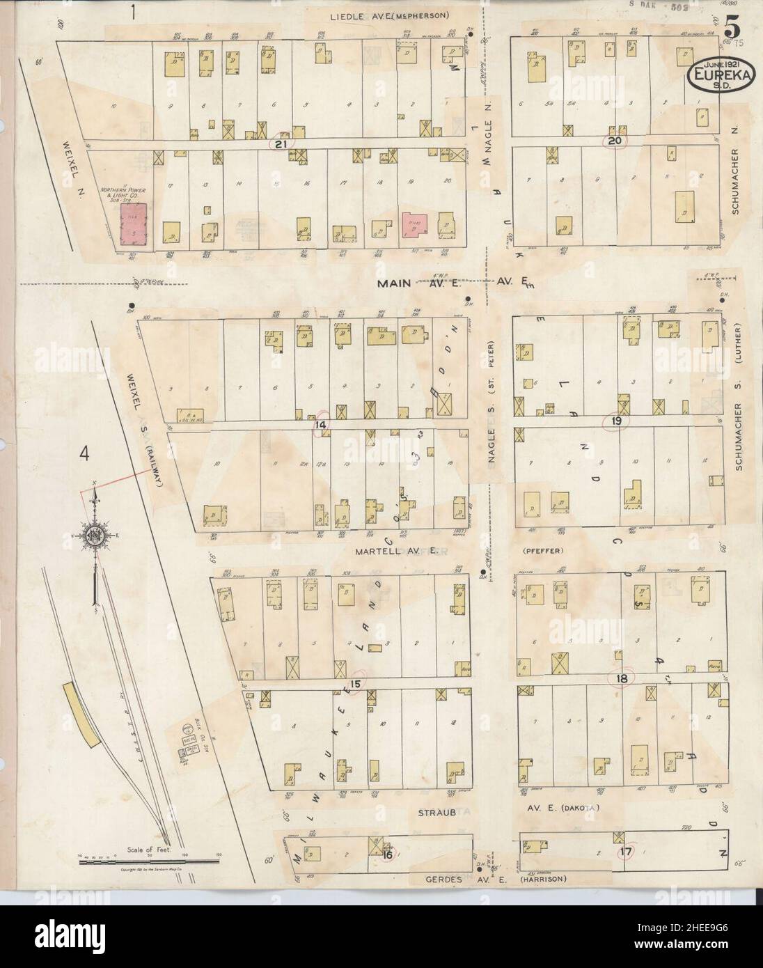 Map of eureka south dakota hires stock photography and images Alamy