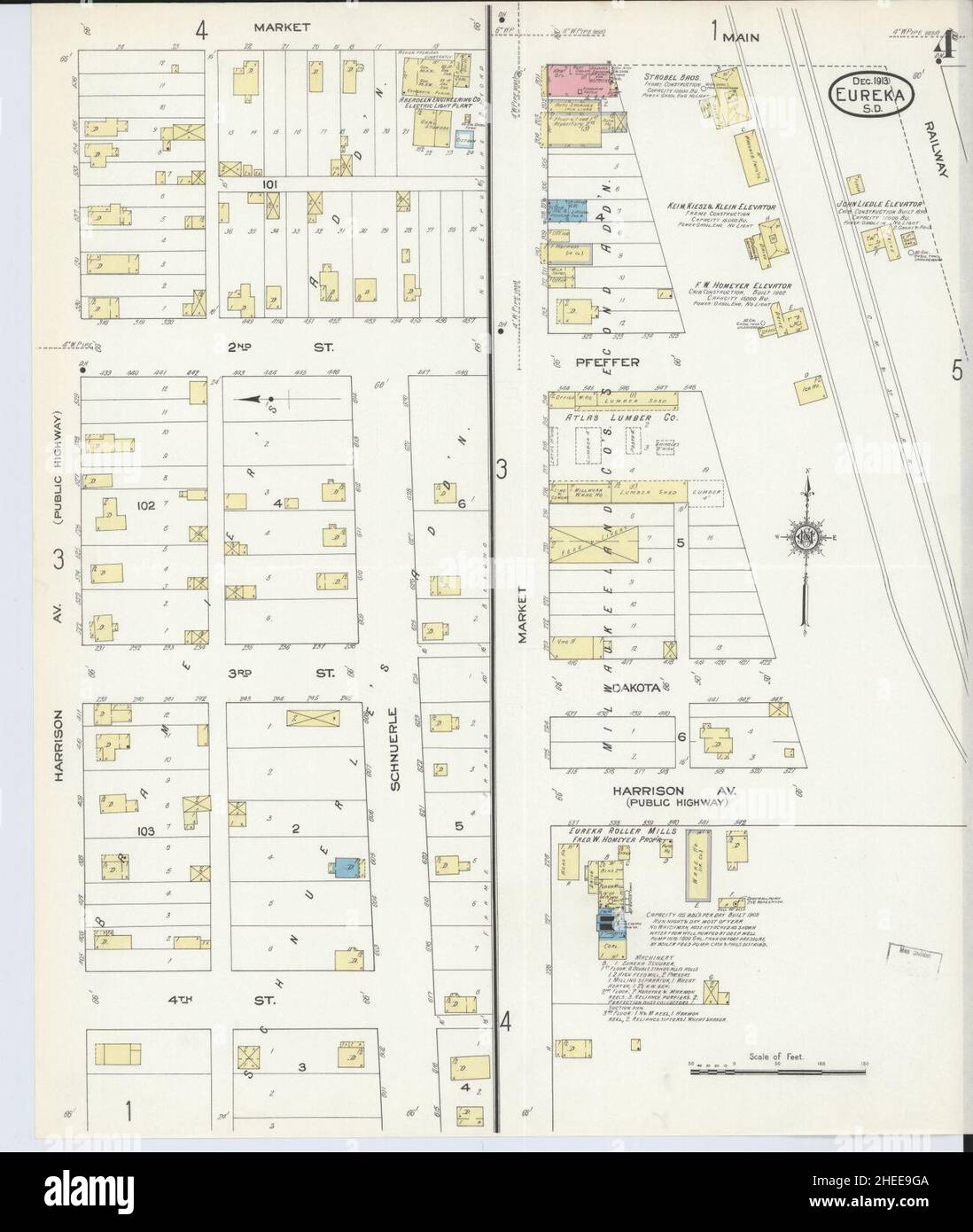 Sanborn Fire Insurance Map from Eureka, McPherson County, South Dakota