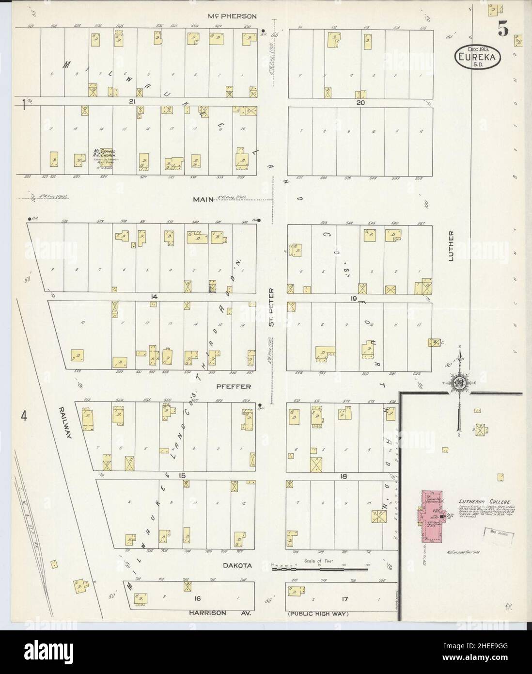 Sanborn Fire Insurance Map from Eureka, McPherson County, South Dakota